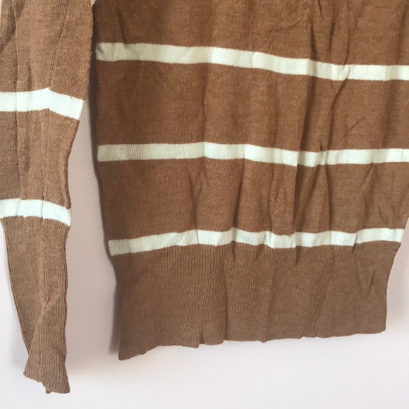 Caramel & White Striped Sweater - Picture 3 of 6